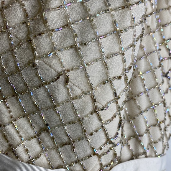 Needle & Thread Plunge V-Tulle Maxi in Cream &‎ Dust Sz 4 - Picture 4 of 9